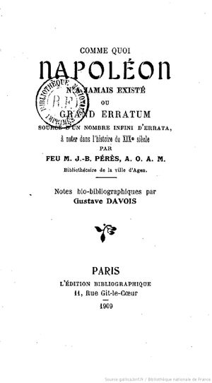 Comme quoi Napoléon n'a jamais existé