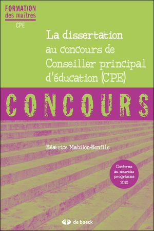 La dissertation au concours de conseiller principal d'éducation