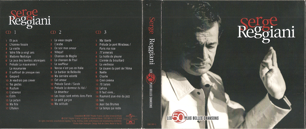 Les Plus Belles Chansons De Serge Reggiani Les 50 Plus Belles Chansons - Serge Reggiani - SensCritique