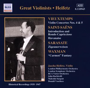 Vieuxtemps: Violin Concertos nos. 4 & 5 / Saint-Saëns: Introduction and Rondo Capriccioso / Havanaise / Sarasate: Zigeunerweisen