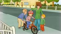 Connie learns to ride a bicycle