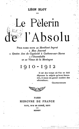 Le Pèlerin de l'Absolu