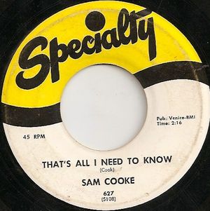 That’s All I Need to Know (Single)