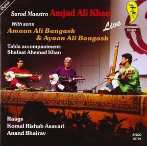 Amjad Ali Khan with sons - live