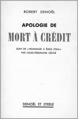 Apologie de Mort à Crédit