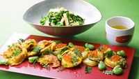 Frying: Golden-fried Scallops and Shrimps