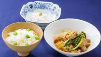 Edamame Rice & Steamed Pork, Chicken and Celery