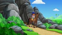 Dora et Sparky, le cheval