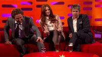 Gerard Butler, Karen Gillan and Noel Gallagher
