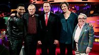 Arnold Schwarzenegger, Miranda Hart, Ronnie Corbett and Usher