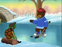 Franklin fait du patinage artistique