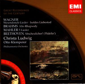 Wagner: Wesendonck Lieder / Isoldes Liebestod / Brahms: Alto Rhapsody / Mahler: 5 Lieder / Beethoven: Abscheulicher! ('Fidelio')