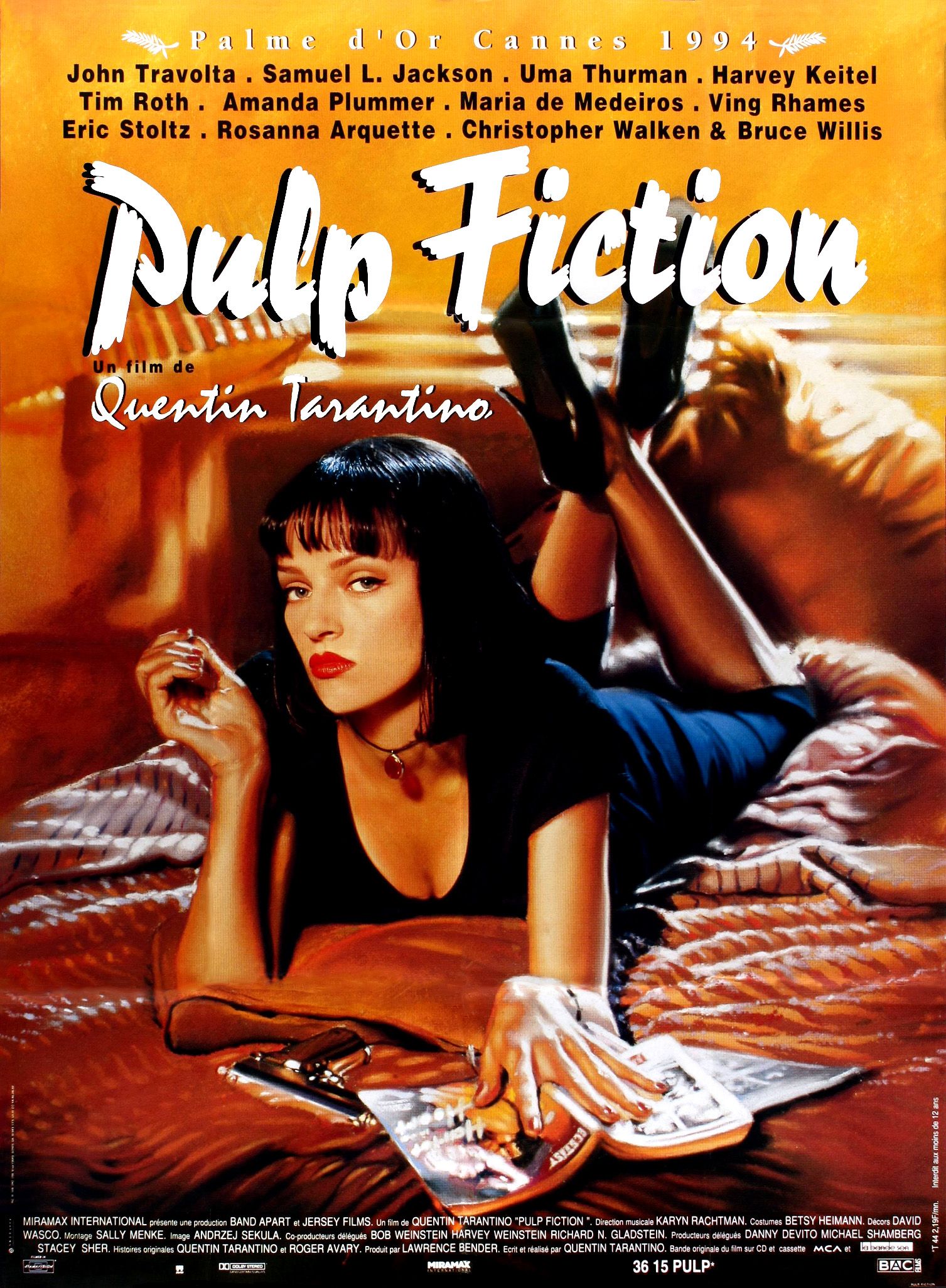 T-shirt Affiche Pulp Fiction - Poster Film Uma Thurman