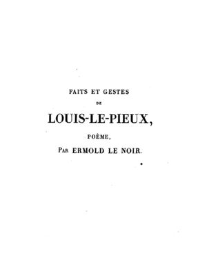 Faits et Gestes de Louis-Le-Pieux
