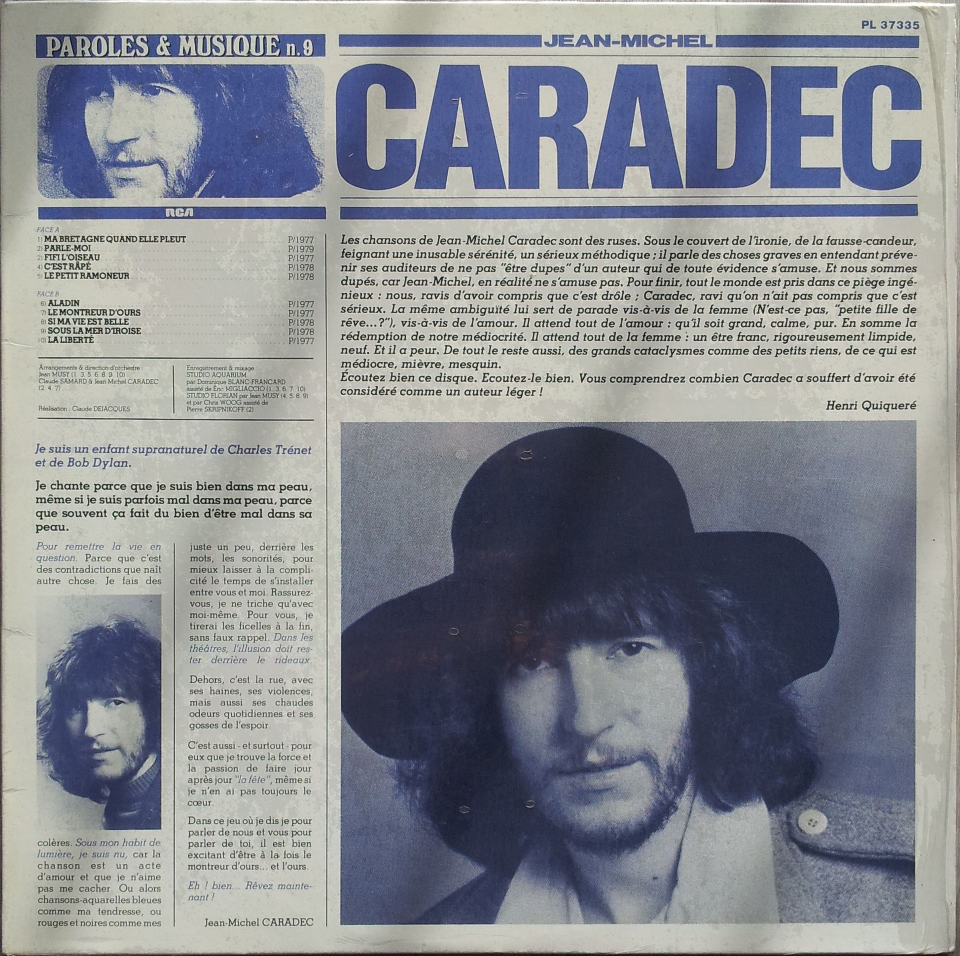 Jean-michel Caradec Ma Bretagne Quand Elle Pleut Paroles