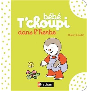 Bébé T'choupi dans l'herbe