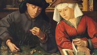 "Le peseur d'or et sa femme" de Quentin Metsys (1514)