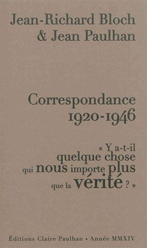 Correspondance 1920-1946