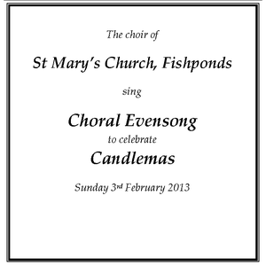 Candlemas 2013