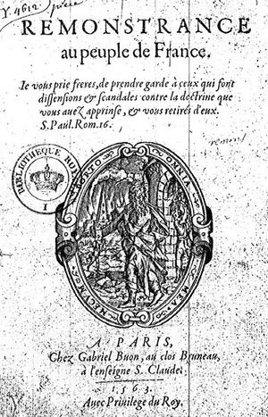 Remonstrance au peuple de France