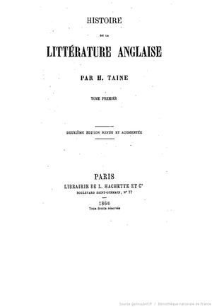 Littérature anglaise