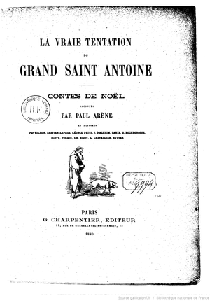 La Vraie Tentation du grand Saint-Antoine : contes de Noël