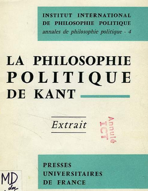 La philosophie politique de Kant