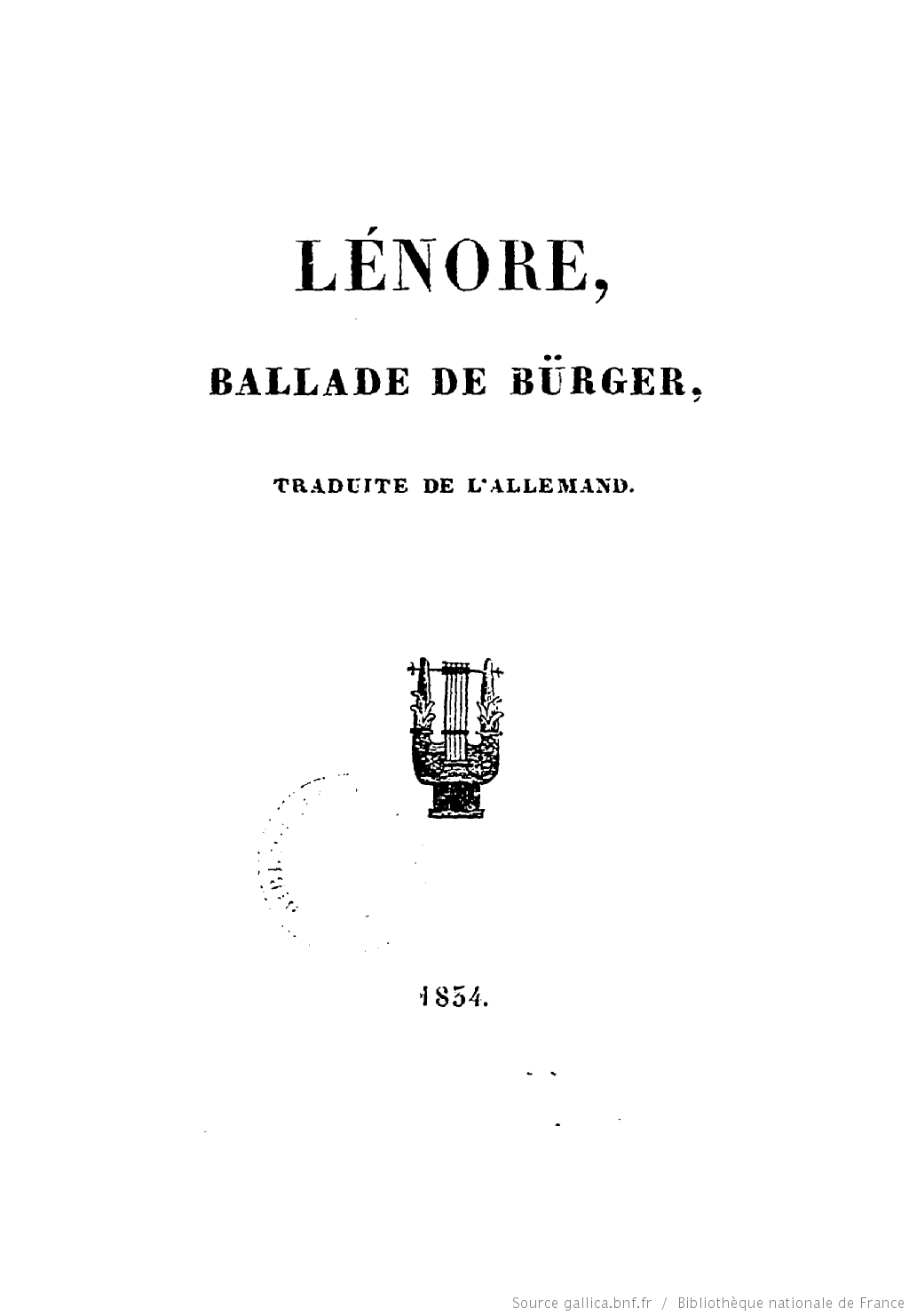 Lénore Gottfried August Bürger SensCritique