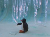 Pingu et les stalactites