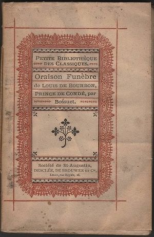 Oraison funèbre de Louis de Bourbon, Prince de Condé
