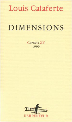 Carnets XV 1993, dimension