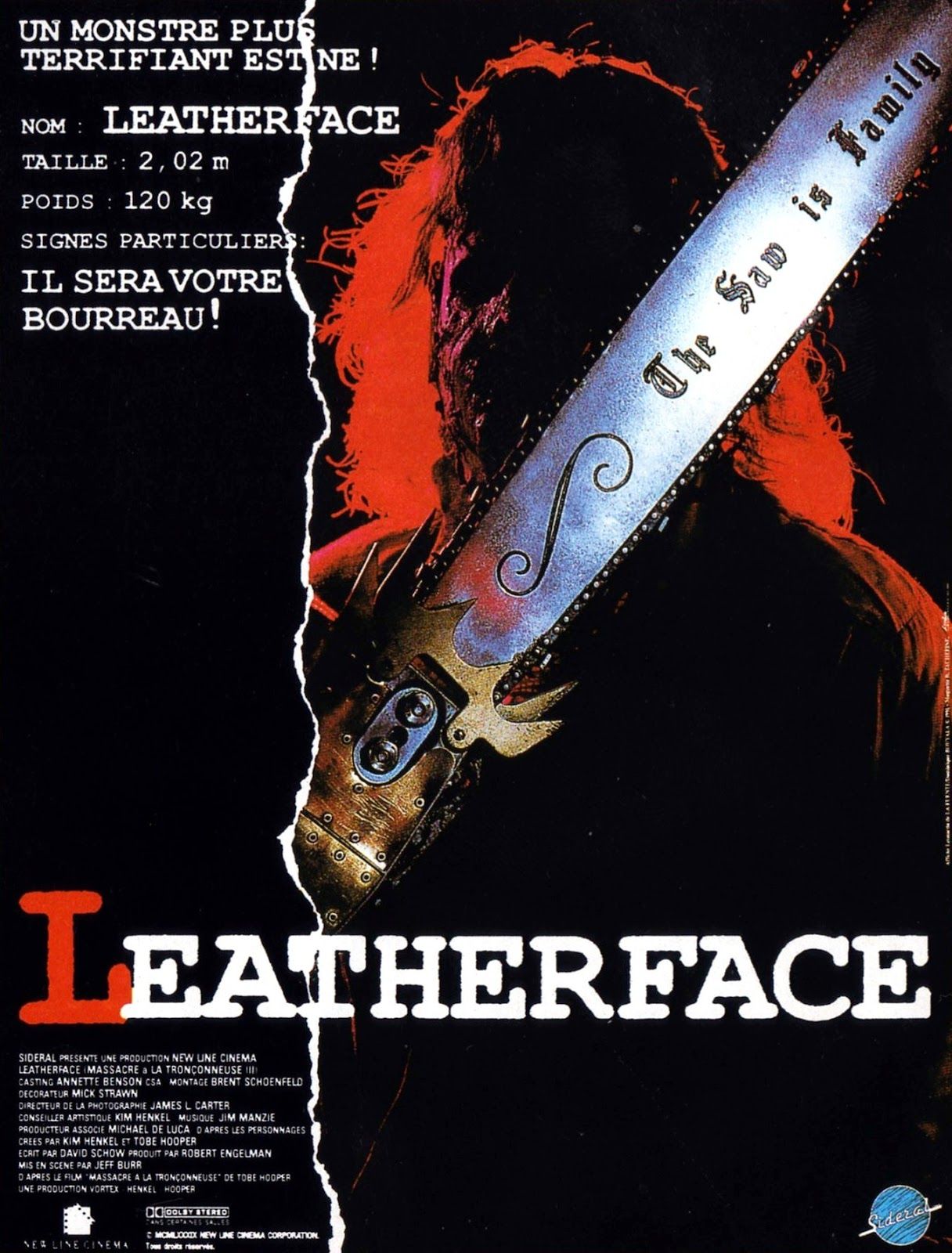 Leatherface : Massacre à La Tronçonneuse 3 Leatherface - Massacre à la tronçonneuse III - Film (1990)