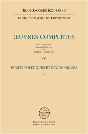 Ecrits politiques et economiques 1
