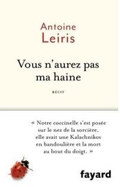 Couverture Vous n'aurez pas ma haine Couverture Vous n'aurez pas ma haine