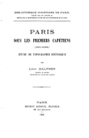 Paris sous les premiers Capétiens