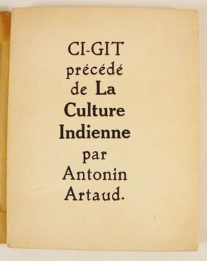 Ci-Gît précédé de La Culture indienne