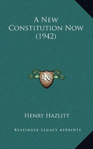 A New Constitution Now