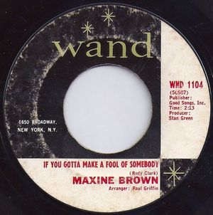 If You Gotta Make a Fool of Somebody / You're in Love (Single)
