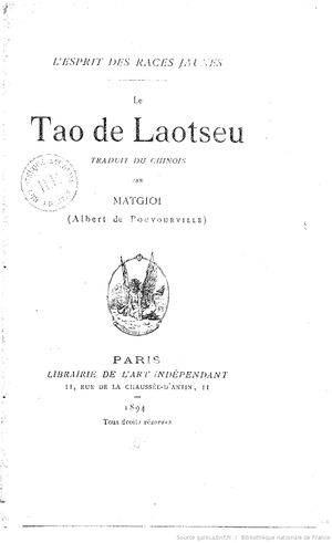 Le Tao de Laotseu
