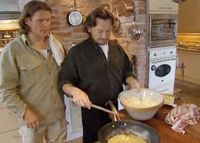 Gubbröra, Stekt fläska med löksås