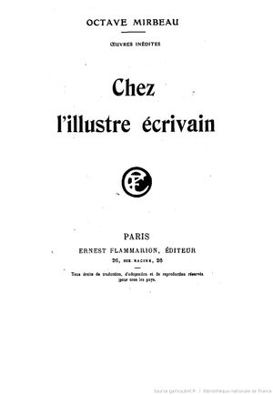 Chez l'illustre écrivain