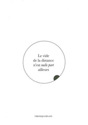 Le vide de la distance n'est nulle part ailleurs