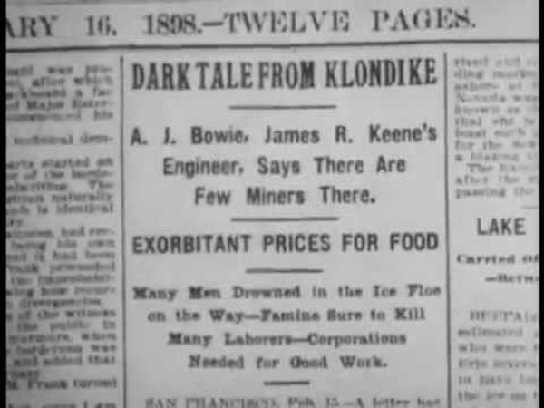 Scènes de la ruée vers l'or au Klondike