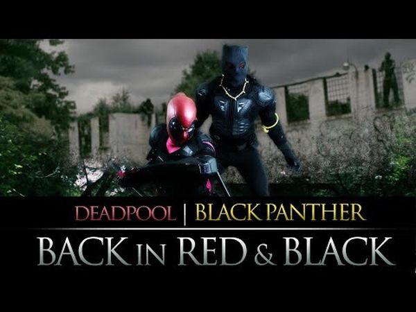 DeadPool Black Panther Back in Red & Black