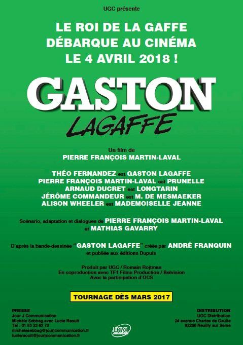 Résultat de recherche d'images pour "GASTON LAGAFFE FILM affiche"