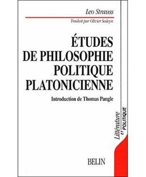 études de philosophie politique platonicienne