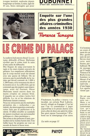 Le crime du palace - enquête sur l'une des plus grandes affaires criminelles des années 1930