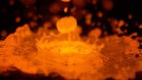 1200°C Molten Copper in Slow Motion