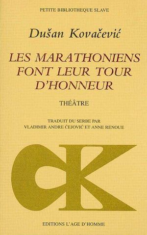 Les marathoniens courent leur tour d'honneur