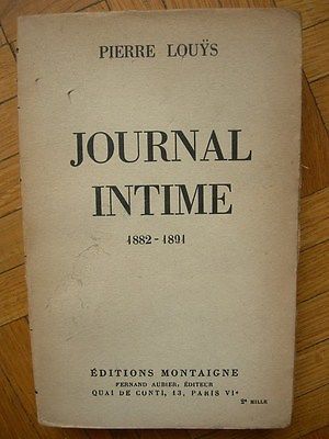 Journal intime - Pierre Louÿs